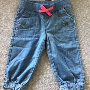 Kids Juicy Couture Jaiden Denim Cropped Pant
